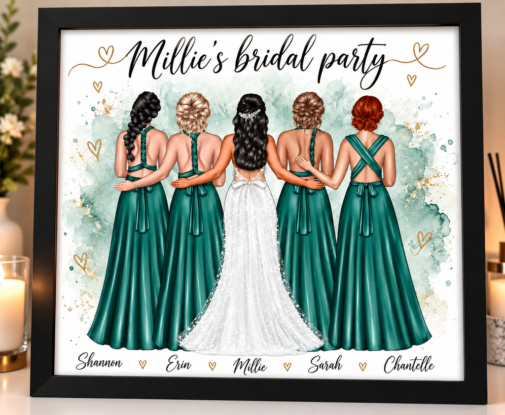 Bridal party print