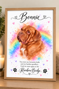 Pet rainbow memorial print