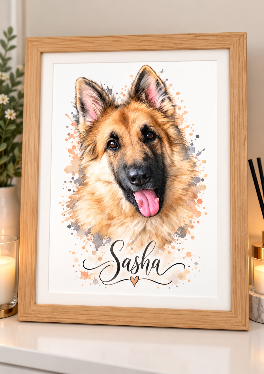Pet watercolour  print