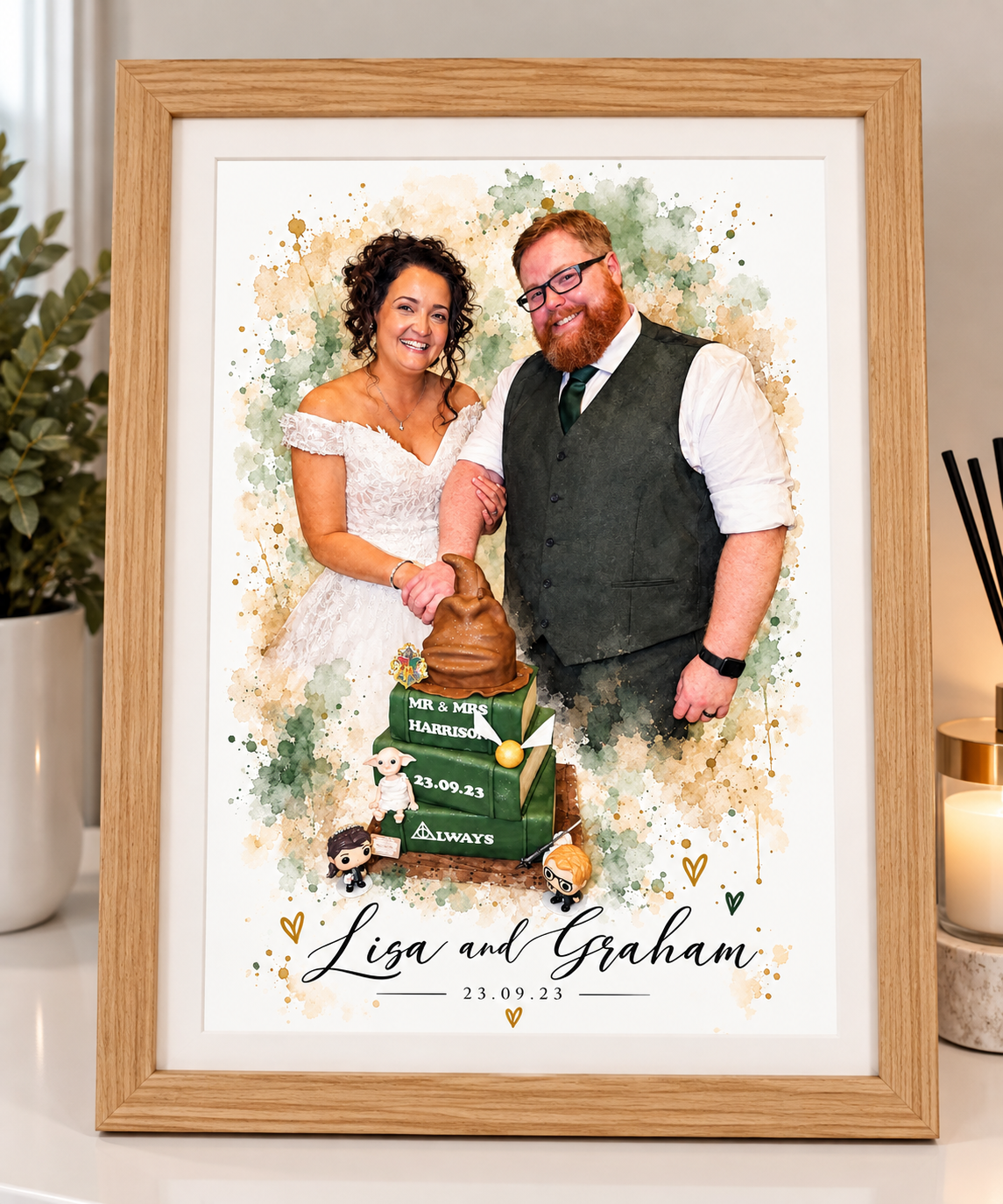 Wedding watercolour print