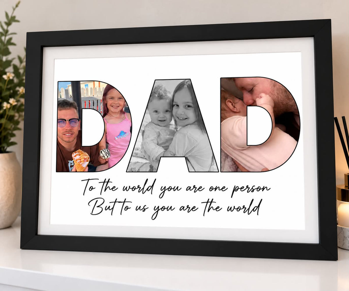 Dad photo word print