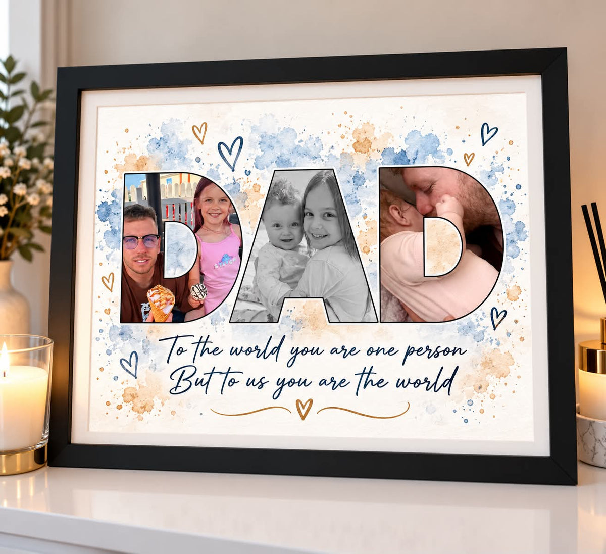 Dad photo word print