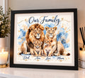 Lion family print