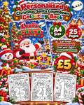 A4 Personalised countdown to Christmas  colouring book - Santa