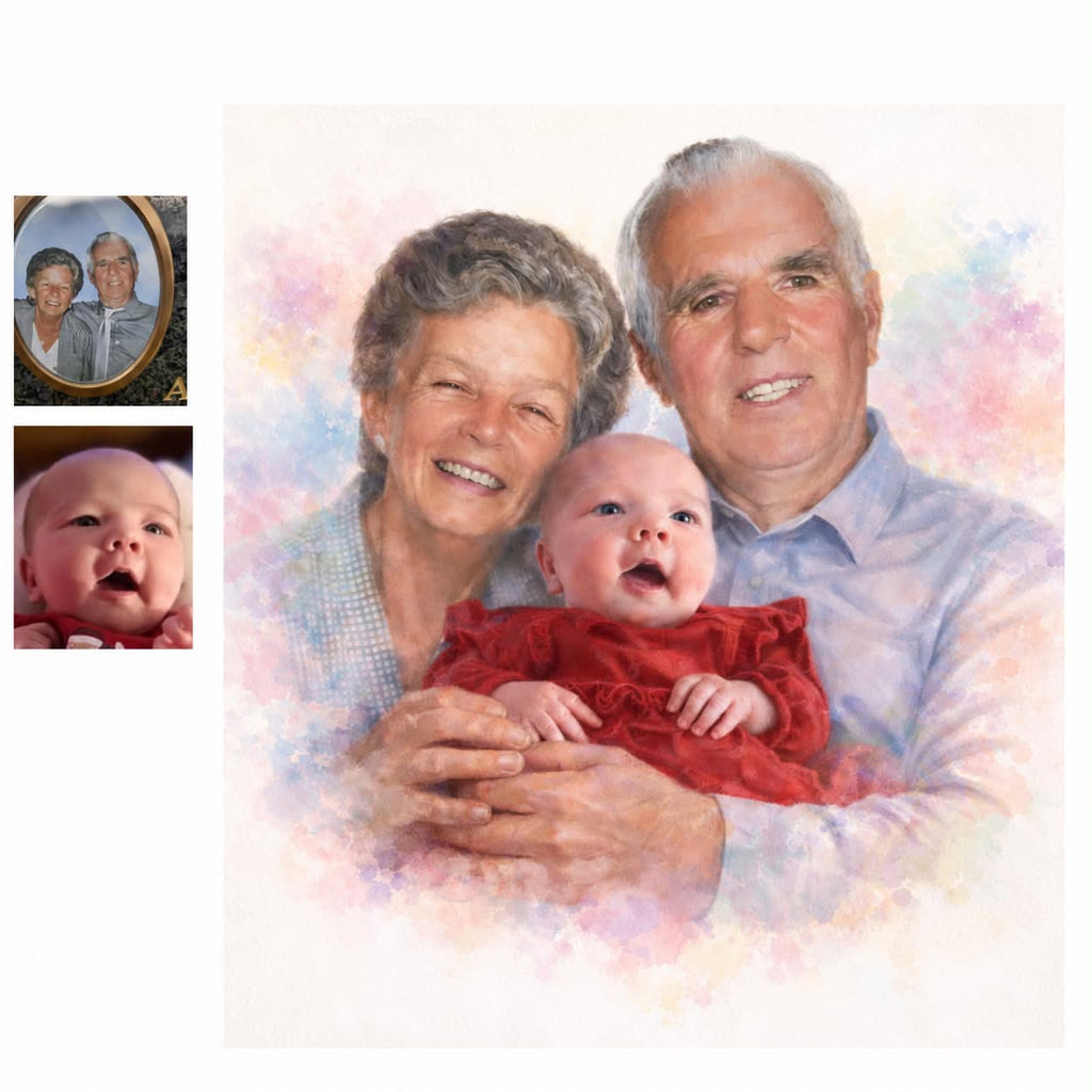 Custom photo merge - watercolour