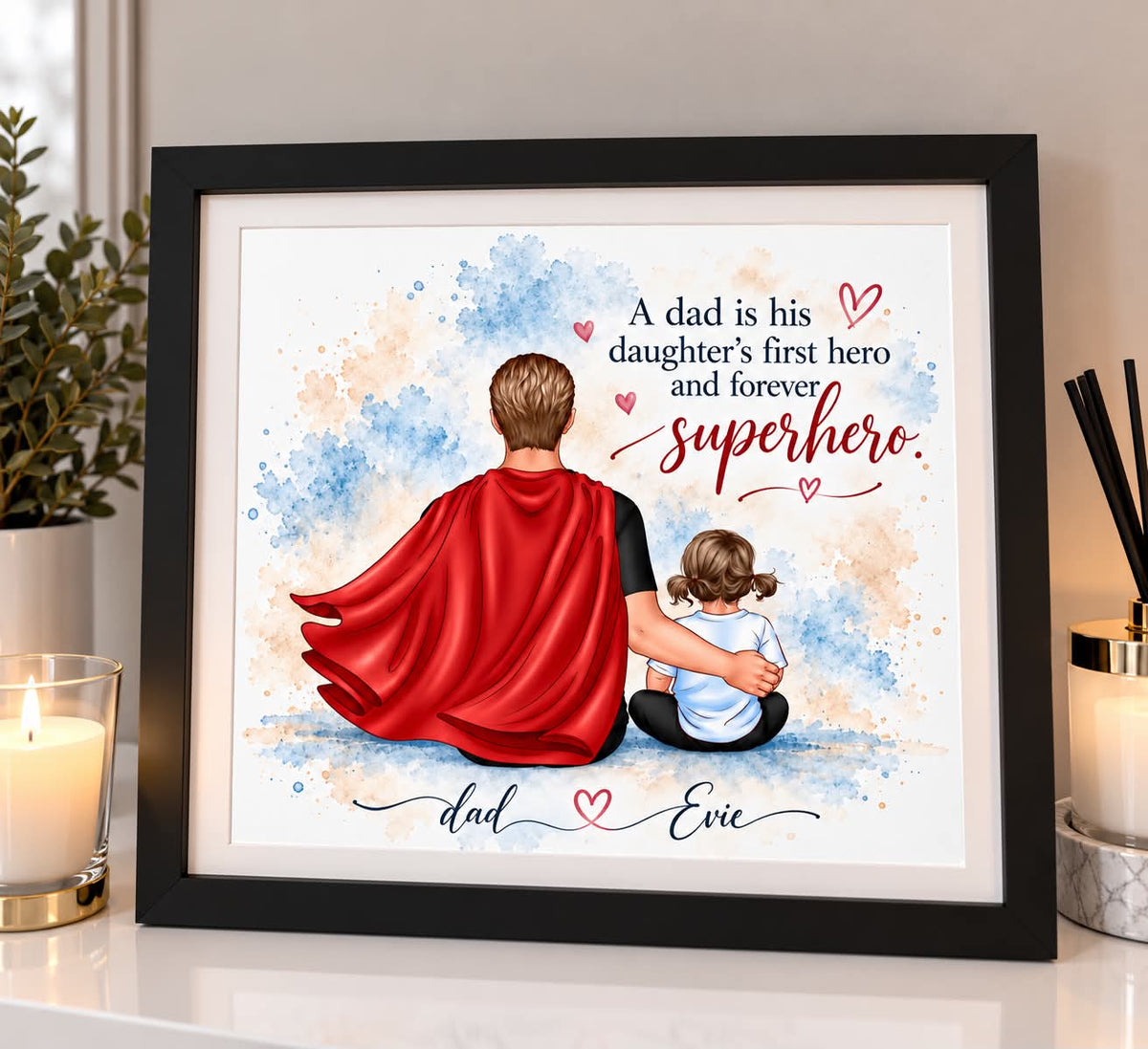 Dad superhero print