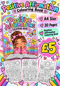 Positive affirmations A4 colouring book